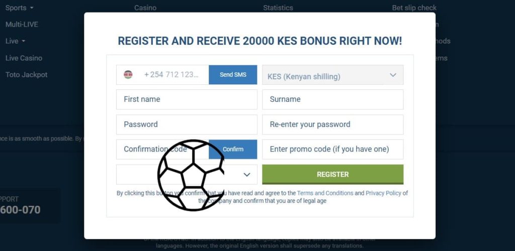 1xbet kenya registration