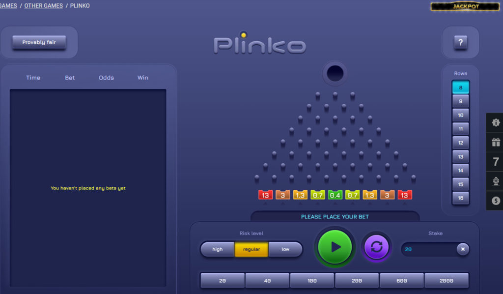 plinko 1xbet demo
