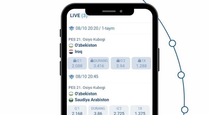1xbet futbolga pul tikish